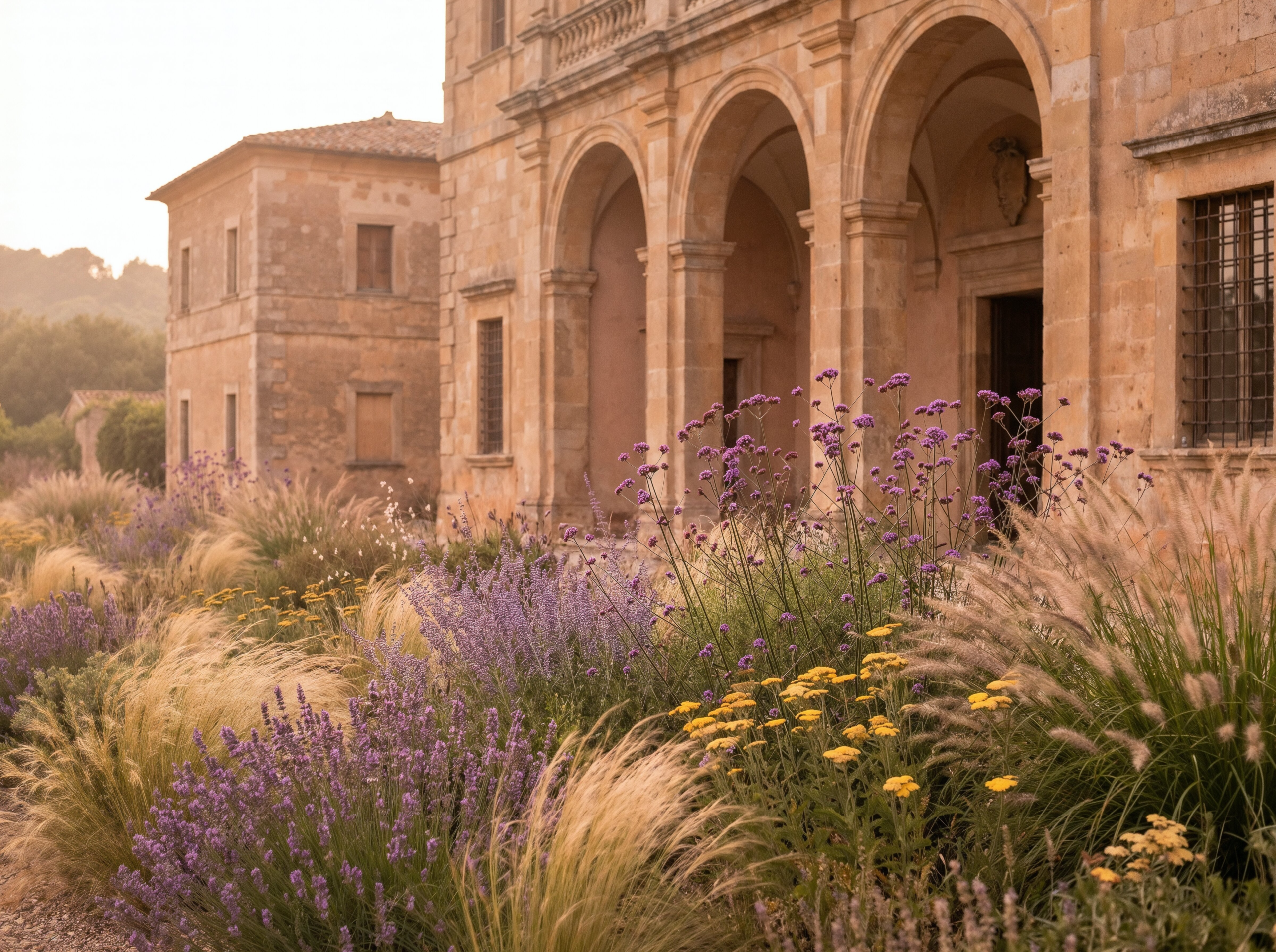 Giardino mediterraneo in contesto storico